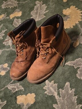 Timberland Tan/Brown Leather Lace-Up Work Boots
